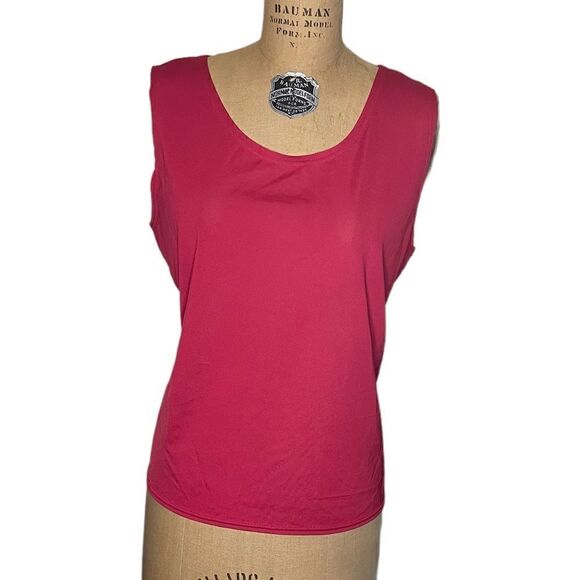 Red smart round neck tank - Picture 1 of 4